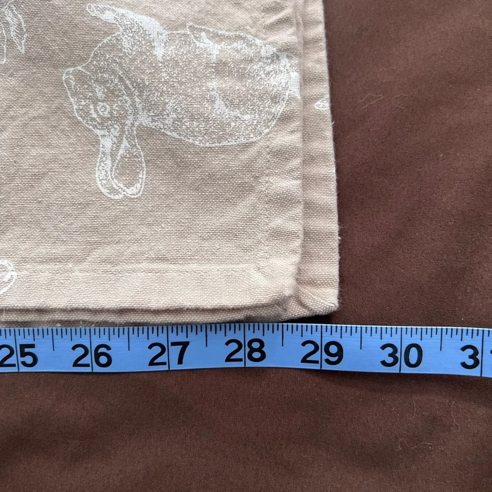Well Dressed Home Tablecloth Easter Bunny Rabbit Rectangular 60x76Tan Natural